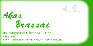 akos brassai business card